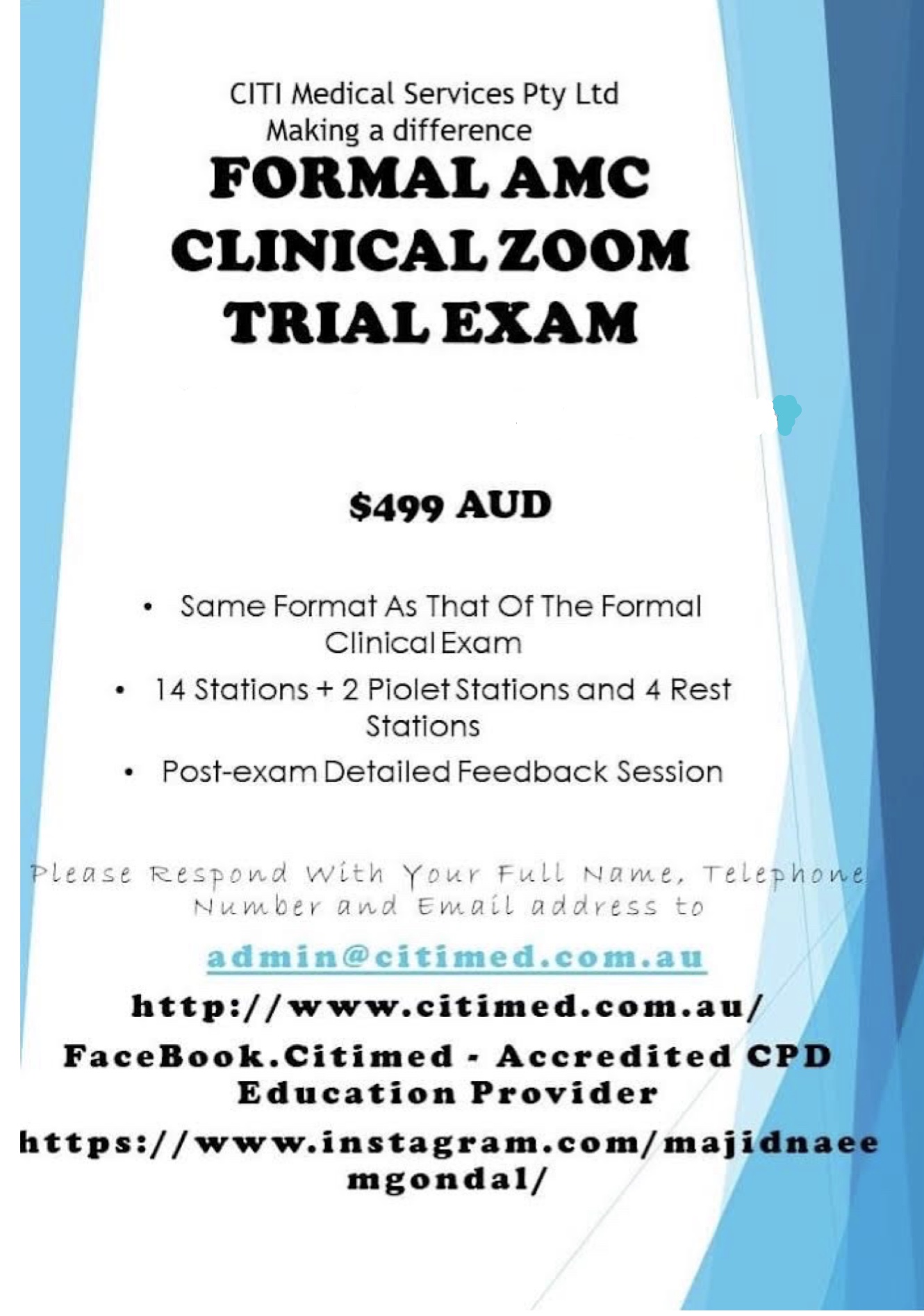 Formal AMC Clinical Zoom Trial Exam